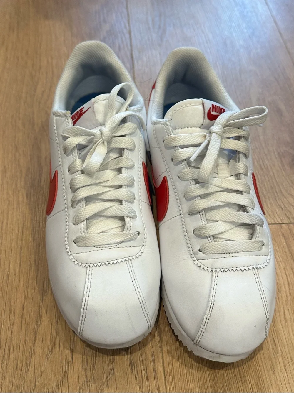 Nike Classic Cortez Leather Forest Gump White Red Lace Up